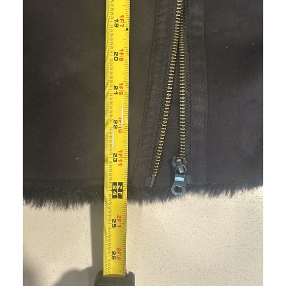 UNIQLO Jacket Black Faux Fur Women Size S - Picture 10 of 13